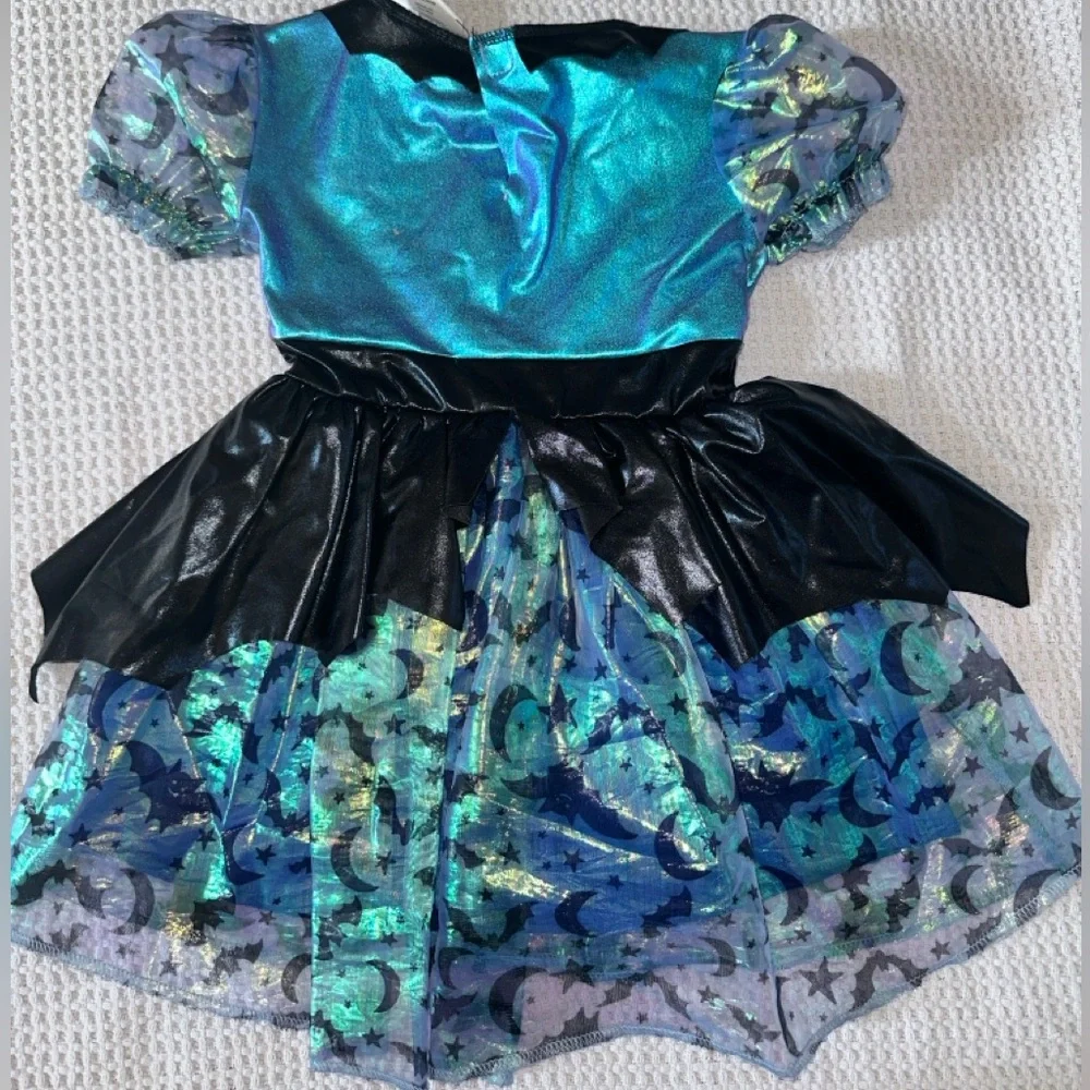 Witch Iridescent Blue and Black Costume - Picture 3 of 4